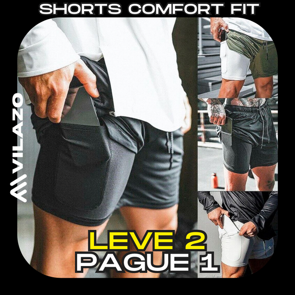Shorts Comfort Fit™ de Compressão - LEVE 2 PAGUE 1
