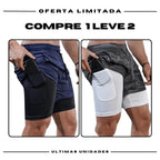 Shorts Comfort-Fit de Compressão - COMPRE 1 LEVE 2 -