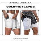 Shorts Comfort-Fit de Compressão - COMPRE 1 LEVE 2 -