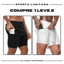 Shorts Comfort-Fit de Compressão - COMPRE 1 LEVE 2