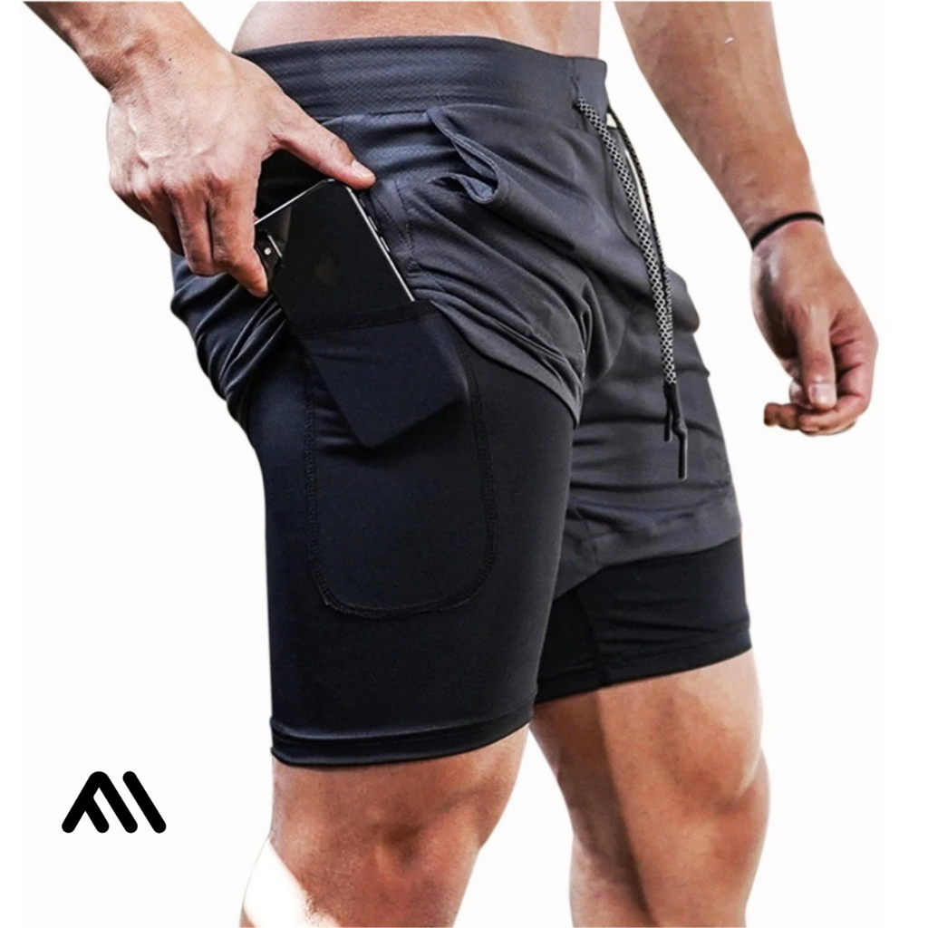 Shorts Comfort-Fit de Compressão