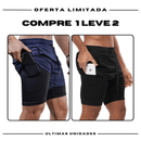 Shorts Comfort-Fit de Compressão - COMPRE 1 LEVE 2