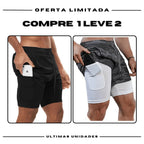 Shorts Comfort-Fit de Compressão - COMPRE 1 LEVE 2 -