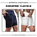 Shorts Comfort-Fit de Compressão - COMPRE 1 LEVE 2