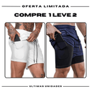 Shorts Comfort-Fit de Compressão - COMPRE 1 LEVE 2