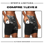 Shorts Comfort-Fit de Compressão - COMPRE 1 LEVE 2 -