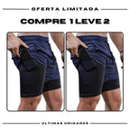 Shorts Comfort-Fit de Compressão - COMPRE 1 LEVE 2
