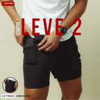 Shorts Comfort-Fit de Compressão - COMPRE 1 LEVE 2 -