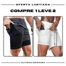 Shorts Comfort-Fit de Compressão - COMPRE 1 LEVE 2