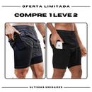 Shorts Comfort-Fit de Compressão - COMPRE 1 LEVE 2