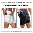 Shorts Comfort-Fit de Compressão - COMPRE 1 LEVE 2