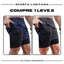 Shorts Comfort-Fit de Compressão - COMPRE 1 LEVE 2